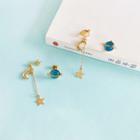 Non-matching Moon And Planet Earring
