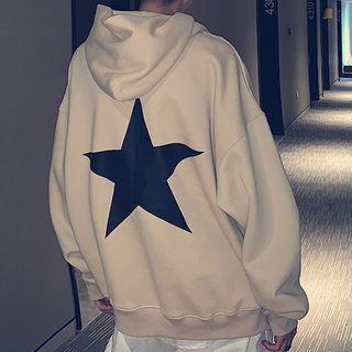 Star Print Oversize Hoodie