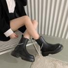 Chain Strap Platform Chelsea Boots