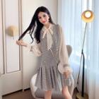 Set: Shirt + Sleeveless Double Breasted Dress