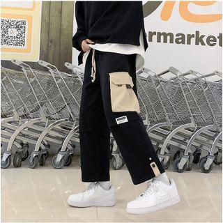 Two Tone Wide Leg Cargo Pants