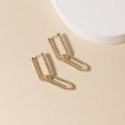 Chain Alloy Dangle Earring 1 Pair - Era112-01 - Gold - One Size