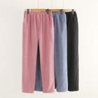 Elastic Waist Straight-leg Pants