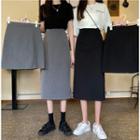 Plain Slit A-line Skirt (various Designs)