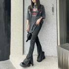 Split Boot-cut Pants