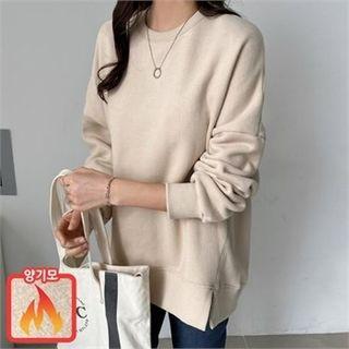 Drop-shoulder Napped Sweatshirt
