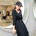 Square-neck Tie-waist Maxi Dress