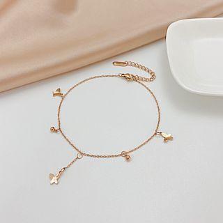 Butterfly Anklet 130 - Gold - One Size
