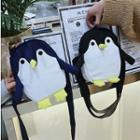 Penguin-shaped Canvas Crossbody Bag