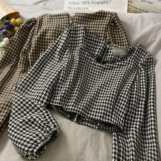 Houndstooth Crop Top