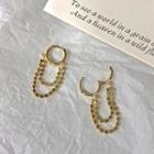 Alloy Chain Layered Earring 1 Pair - Gold - One Size