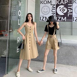 Strappy Midi A-line Dress / Suspender Shorts