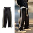 Striped Panel Loose Fit Pants