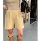 Fringed Woolen Shorts