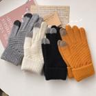 Two-tone Knit Gloves