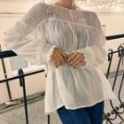 Frilled Tiered Peasant Blouse