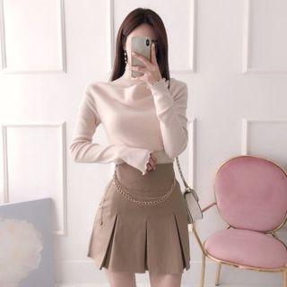 2-in-1 Overlay Turtleneck Top