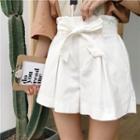 High-waist Bow Loose-fit Shorts