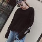 Cut Out Embroidered Sweatshirt