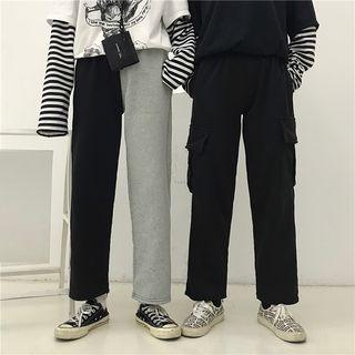 Couple Matching Cargo Pants / Two-tone Sweatpants