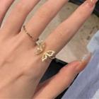 Butterfly Open Ring Open Ring - Gold - One Size