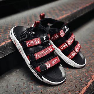 Lettering Self Fasten Sandals