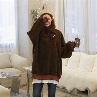 Fleece Sweatshirt With Scarf