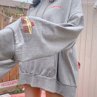 Cherry Pie By Leegong Oversized Hoodie