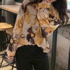 Long-sleeve Floral-print Shirt Yellow - One Size