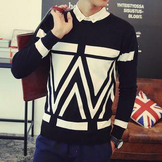 Patterned Knit Pullover