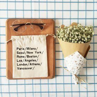 Lettering Drawstring Pouch