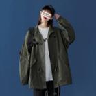 Drawstring Plain Jacket