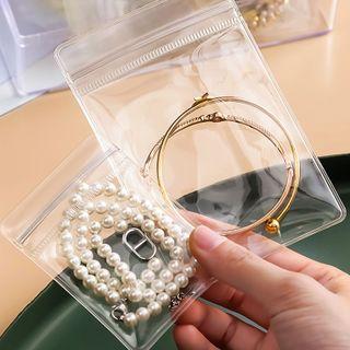 Set Of 10: Transparent Self Sealing Pvc Pouch