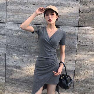 V-neck Asymmetrical Dress
