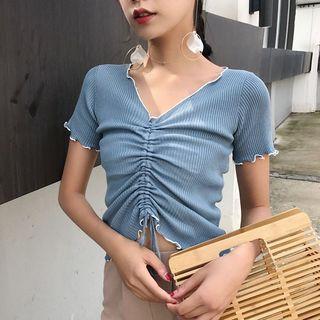 Tie-neck Knit Tank Top