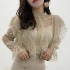 Frilled Lace Long-sleeve Top