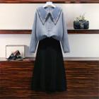 Collared Sweater / A-line Skirt