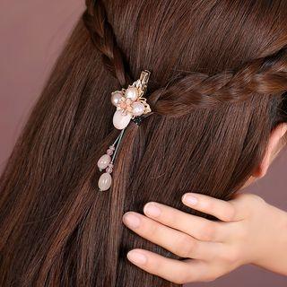 Retro Bead Flower Hair Clip