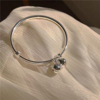 Bell Alloy Bangle Bangle - Silver - One Size