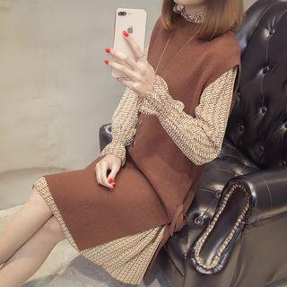 Slit Side Long Knit Vest