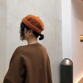 Faux Shearling Brimless Hat