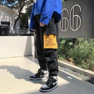 Lettering Pocket Cargo Pants
