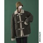Unisex Fleece-trim Toggle Padded Coat