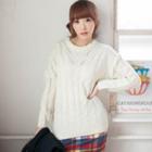 Pointelle Cable Knit Top