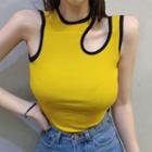 Piped Cut Out Tank Top