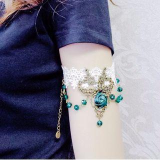 Rose Lace Bracelet White - One Size