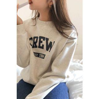 Crew Letter Print Sweatshirt
