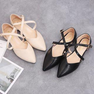 Pointy-toe Crisscross Flat Sandals