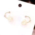 Rhinestone Rose Earring 1 Pair - As Shown In Figure - One Size