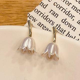 Flower Alloy Dangle Earring 0 - 1 Pair - White - One Size